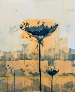 15X18", monotype, Rives BFK paper, Charbonnel etching ink